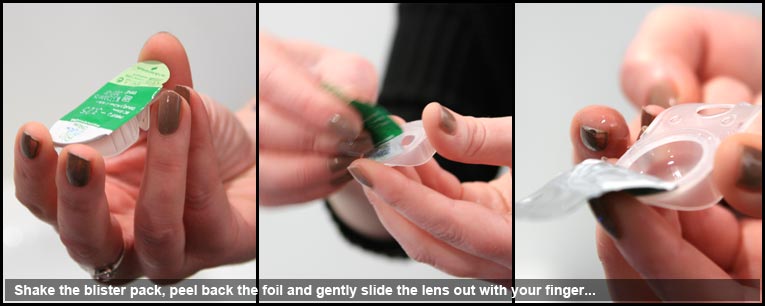 How to insert contact lenses - removing the lens from packaging